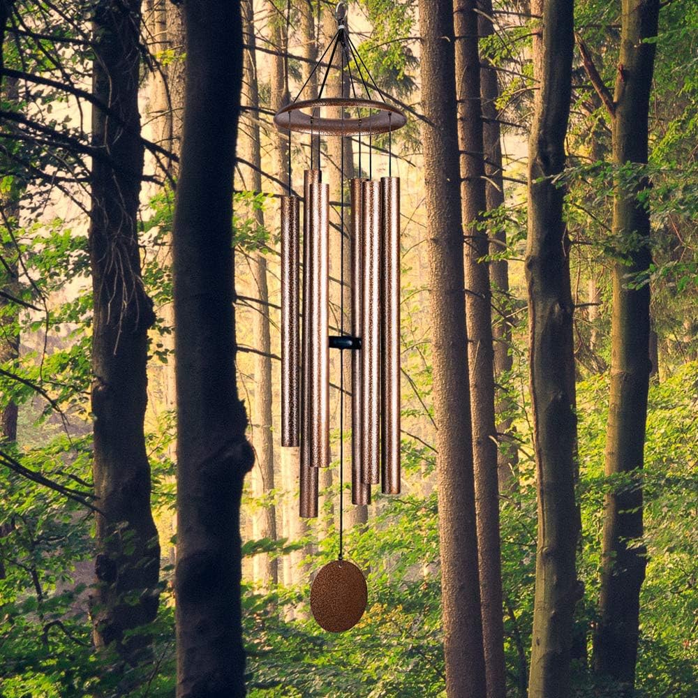 36 Inch Wind Chimes for Outside Deep Tone Sound Like Church Bell Memorial Christmas Copper Vein Thickness of Tube is 2.1mm Taiwan Made