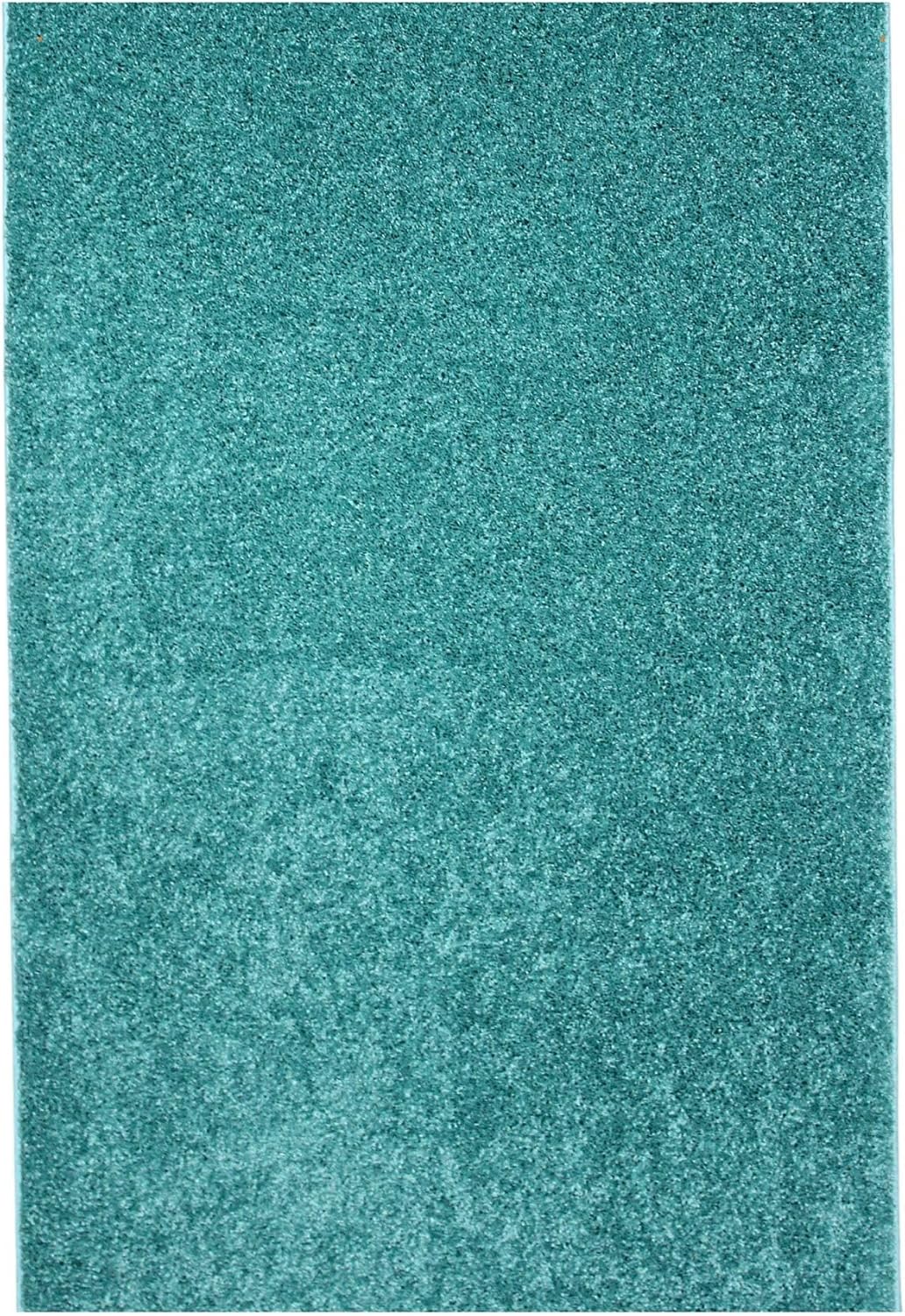 KOECKRITZ Soft and Colorful Kids Classroom Area Rugs (Passes Flammability Pill Test) Many Sizes and Bright Colors to Select from (4' x 4', Surf)