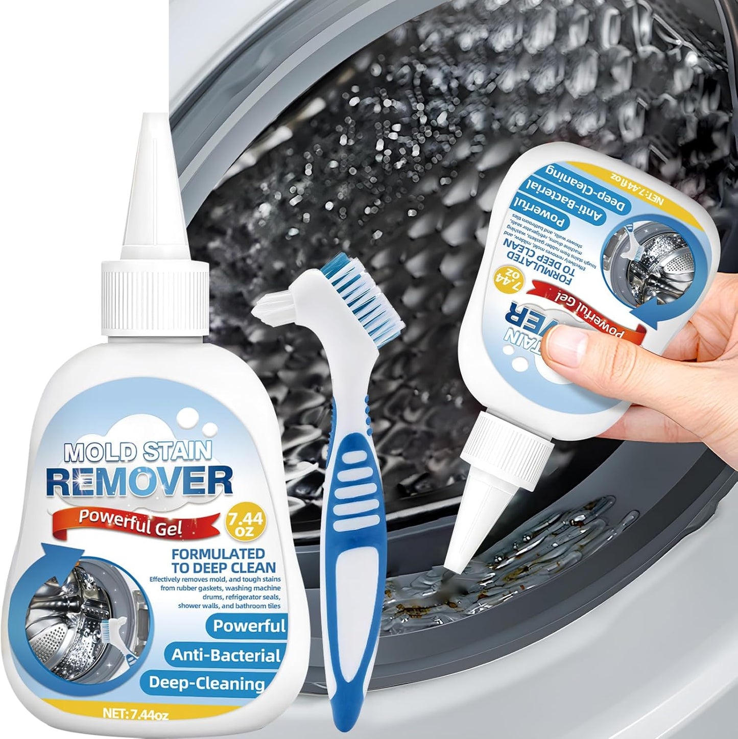 AstraVox Home Remover Gel, Washing Machine Cleaner for Washing Machine Seal, Front Load Washer, Refrigerator Strips, Tile, Home Kitchen Sinks, Toilet, Bathroom