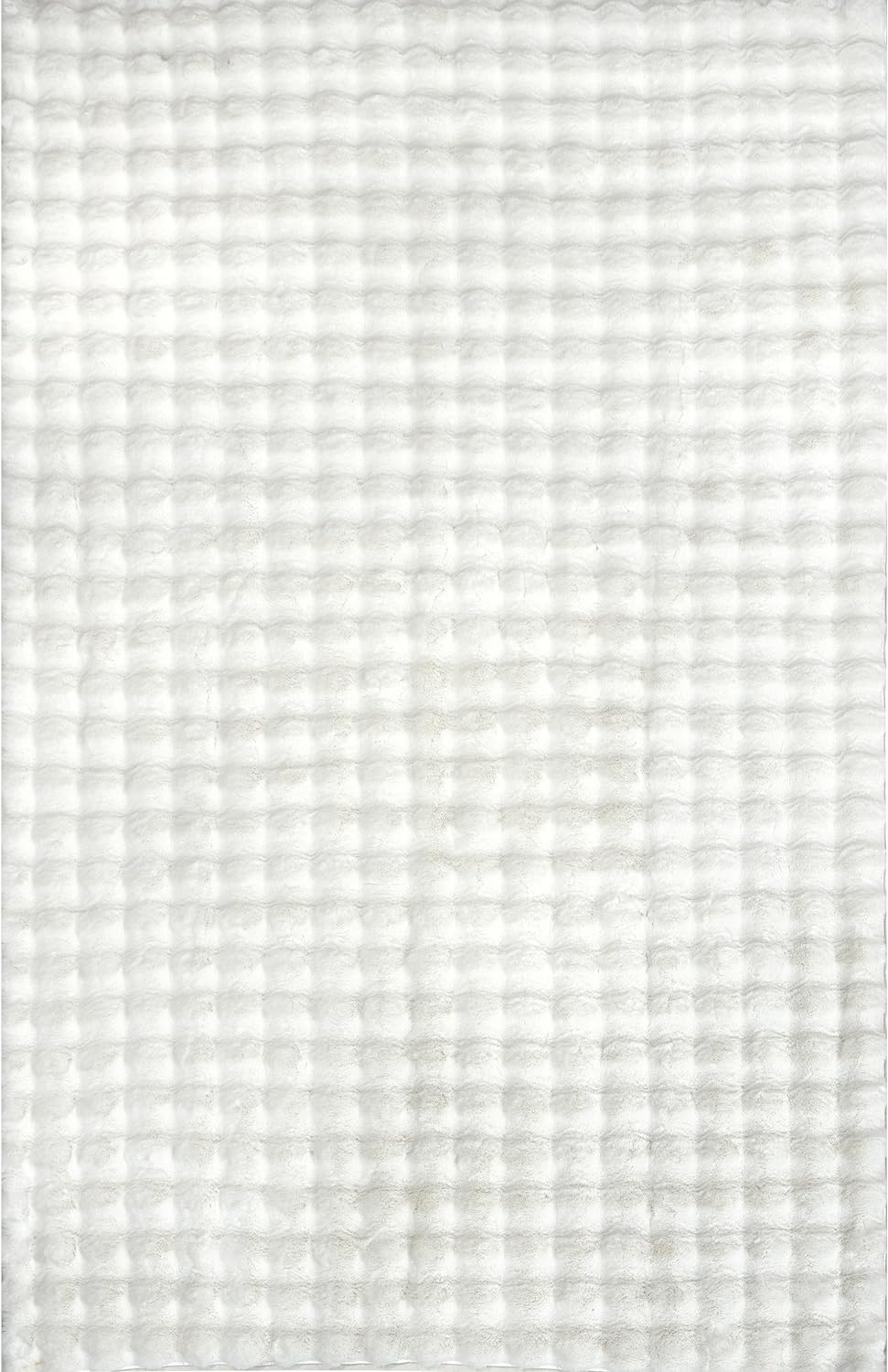 nuLOOM 7'6' x 9'6' Cozy Plush Area Rug, Machine Washable, Non-Slip, Soft Fluffy Shag Carpet for Living Room Bedroom Kids Room Nursery Home Decor, Jeni White