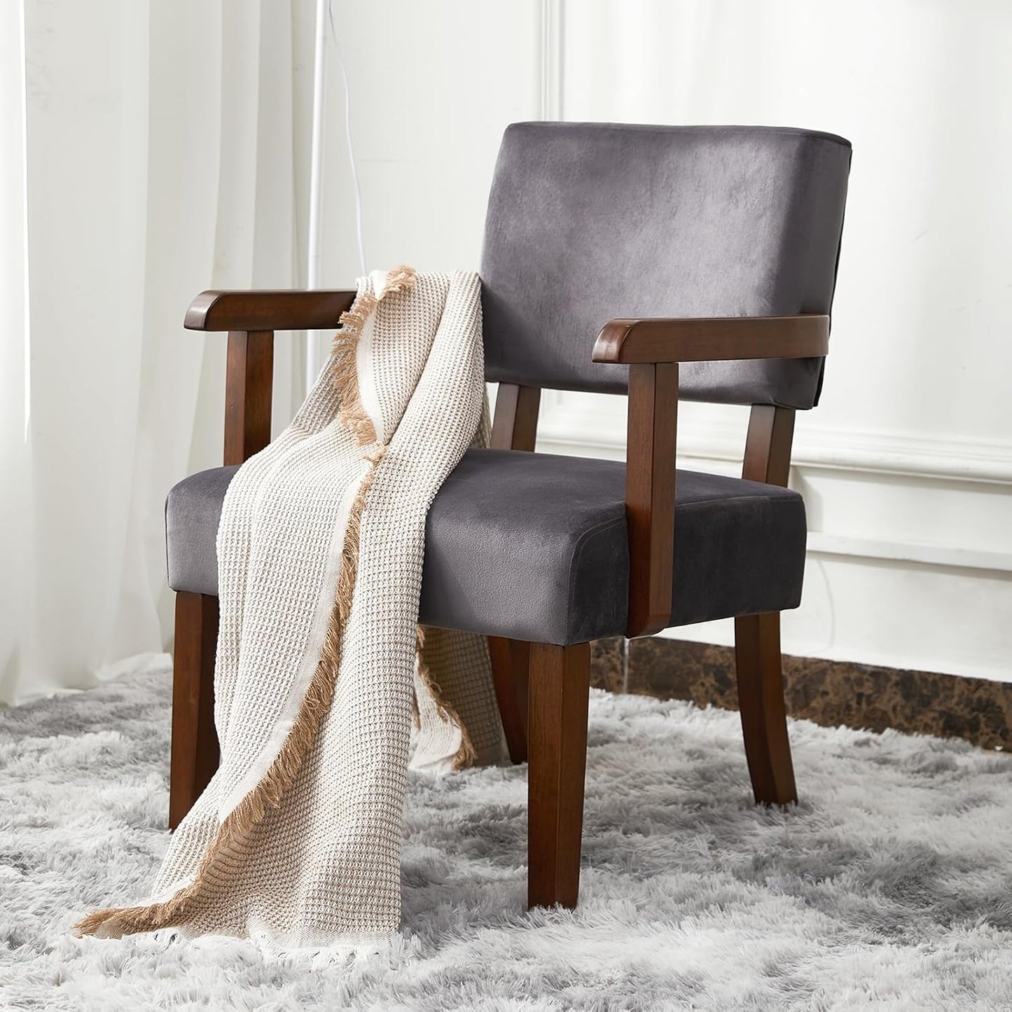 Accent Chair, Living Room Chairs Oversize with Soft Seat and Armrests for Living Room Dinning Room Bedroom Reading Room Waiting Room, AC01