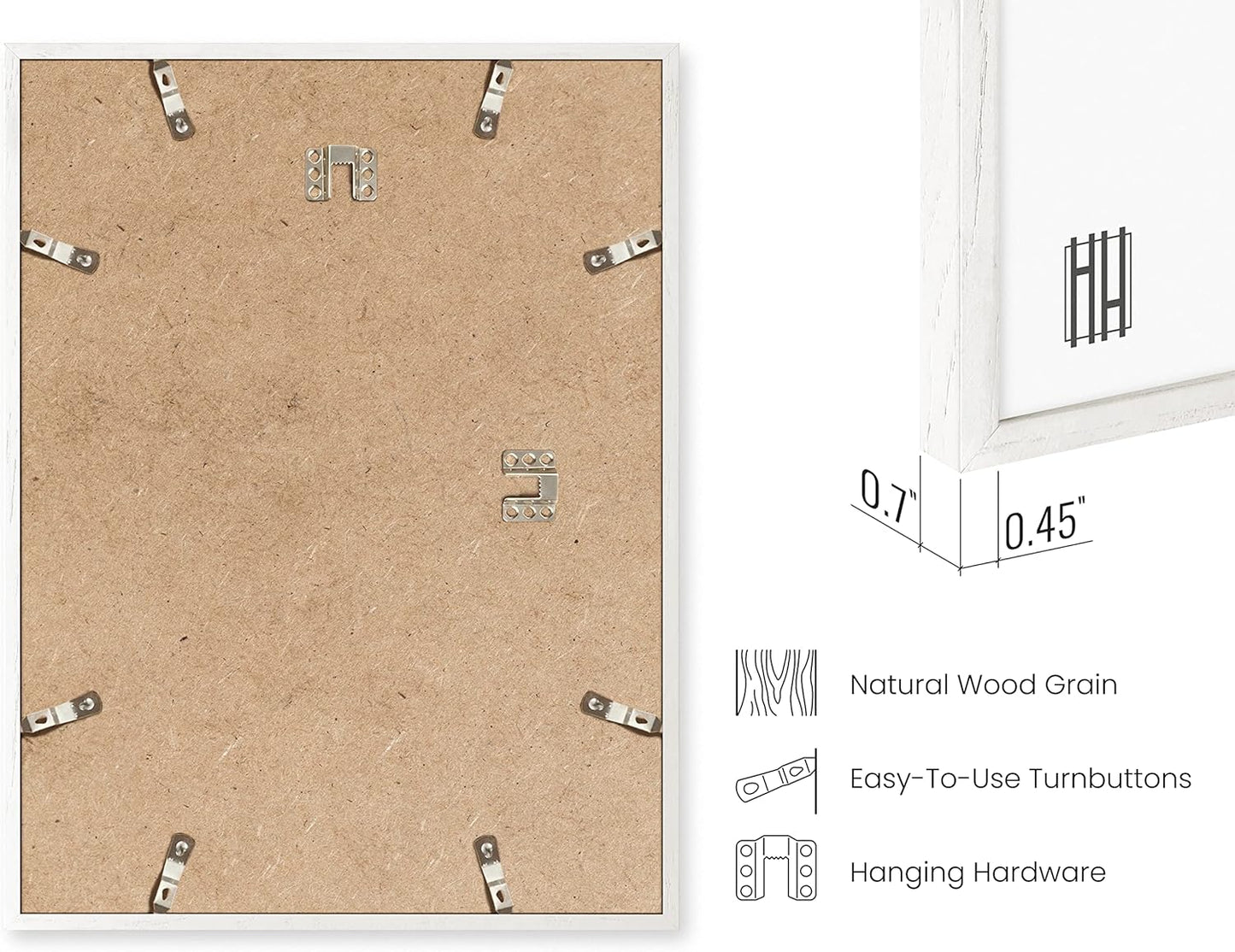 Haus and Hues 16x20 White Oak Wood Picture Frames Set of 15 - Premium Bulk Picture Frames 16x20 Bundle - Elegant Gallery Wall Frame Set for Posters, Art Display - Ideal for Wall Decor in Home & Office