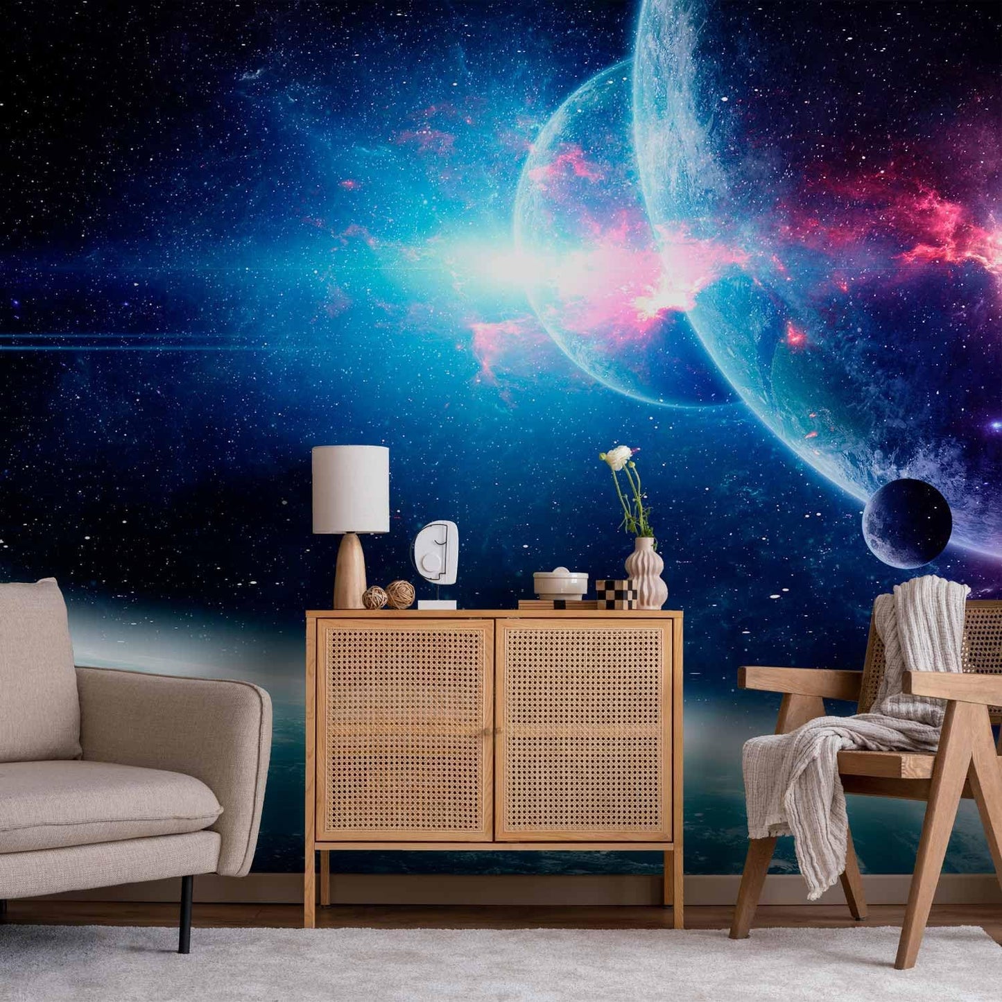 artgeist Wall Mural Cosmos Galaxy 138x101 in - XXL Non-Woven Wallpaper Fleece Wall Decor Photo Print Picture Image Design Stars Solar System Universe Space b-C-10047-a-a