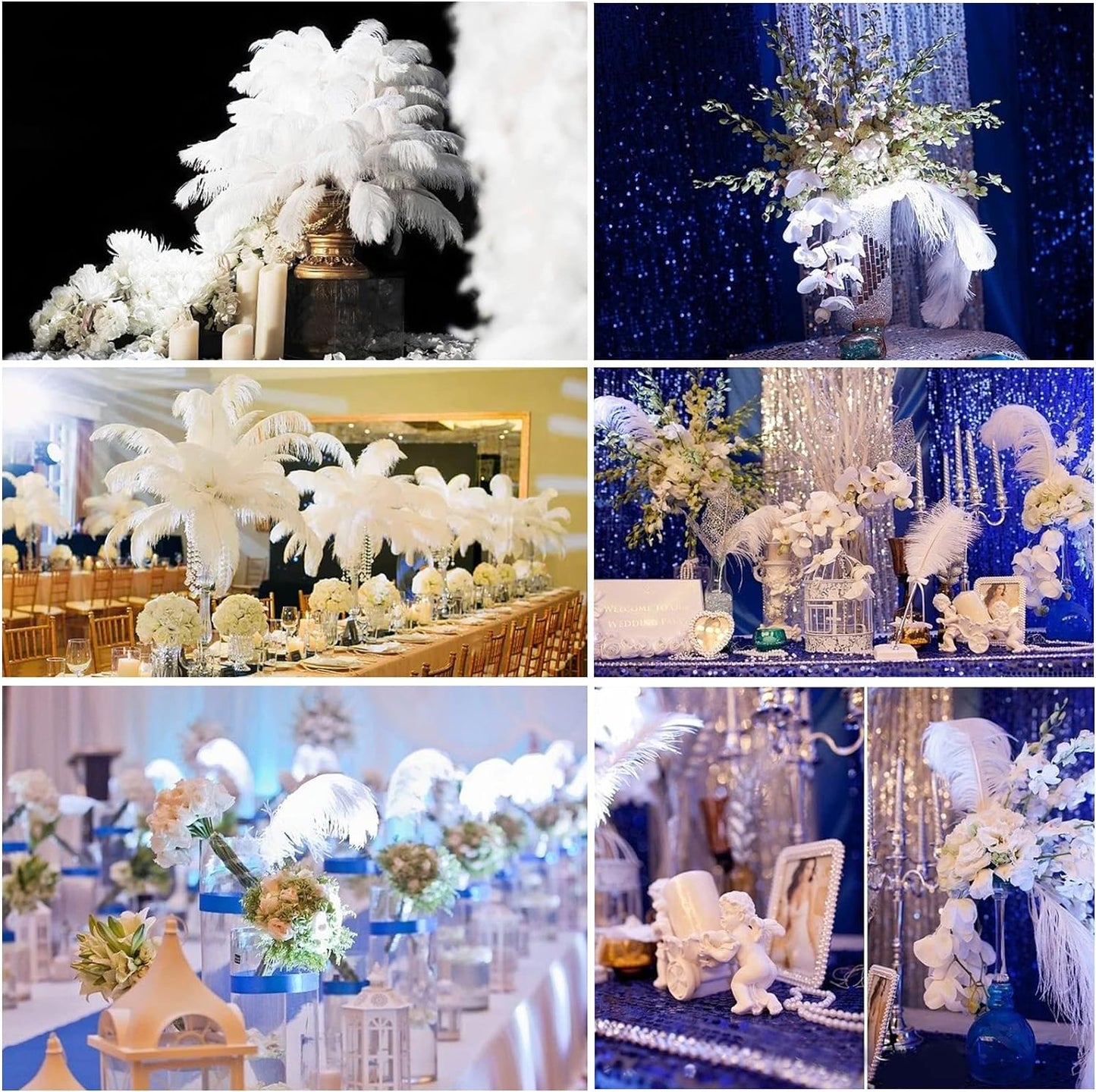 THARAHT Green Ostrich Feathers 12pcs Large Natural Bulk 16-18Inch 40cm-45cm for Wedding Party Centerpieces Mardi Gras and Home Decoration Feathers
