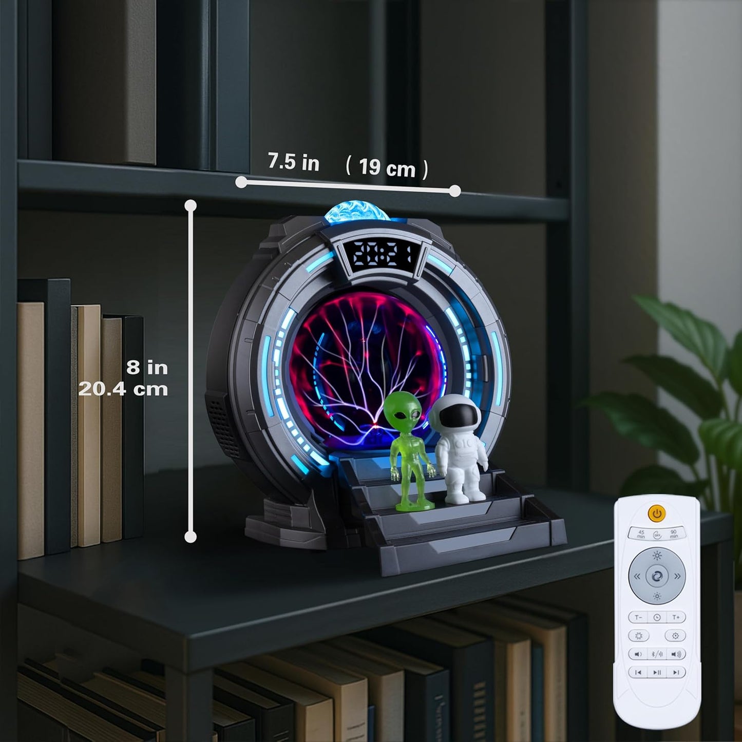 Space Portal Night Light,Alien Veins lamp,Plasma Globe Light LED Aurora Projector,Timer,Remote Control,Party,Adults,Kids' Room Decor Lamps,Christmas,Birthday Gift(Gray)