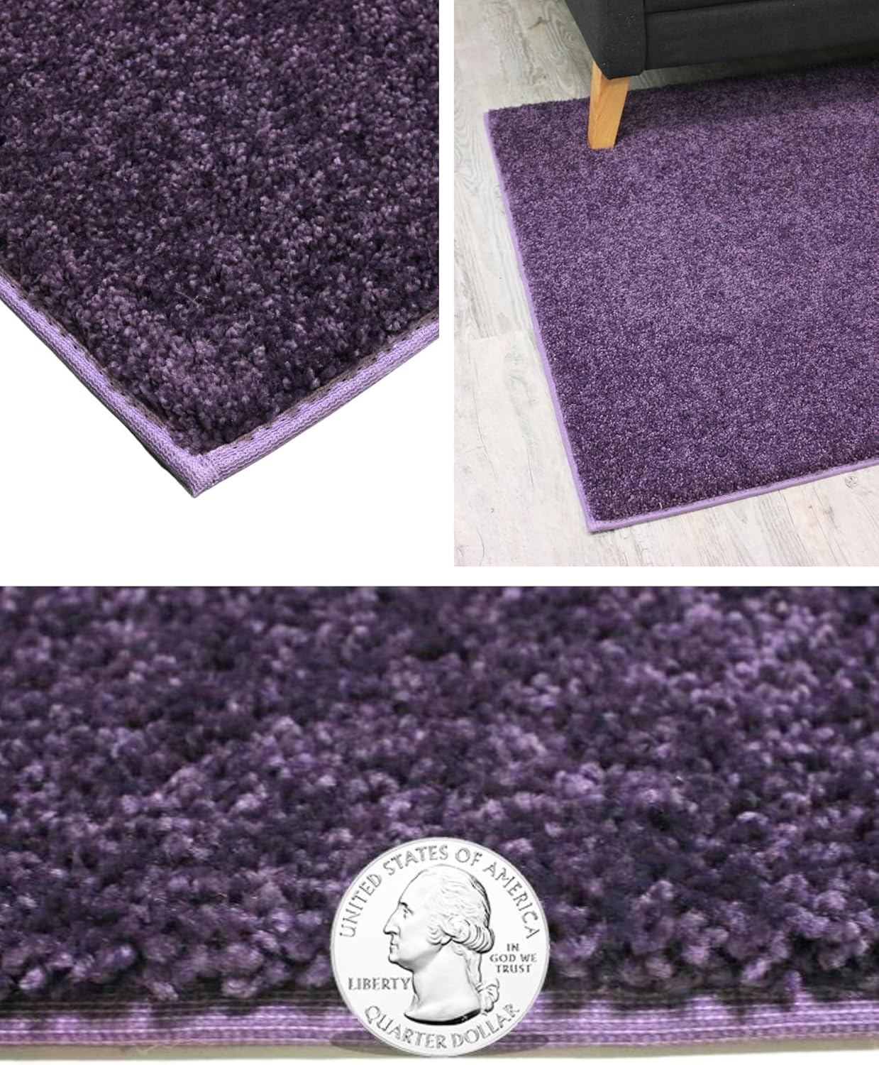 KOECKRITZ Soft and Colorful Kids Classroom Area Rugs (Passes Flammability Pill Test) Many Sizes and Bright Colors to Select from (5' x 8', Eggplant)
