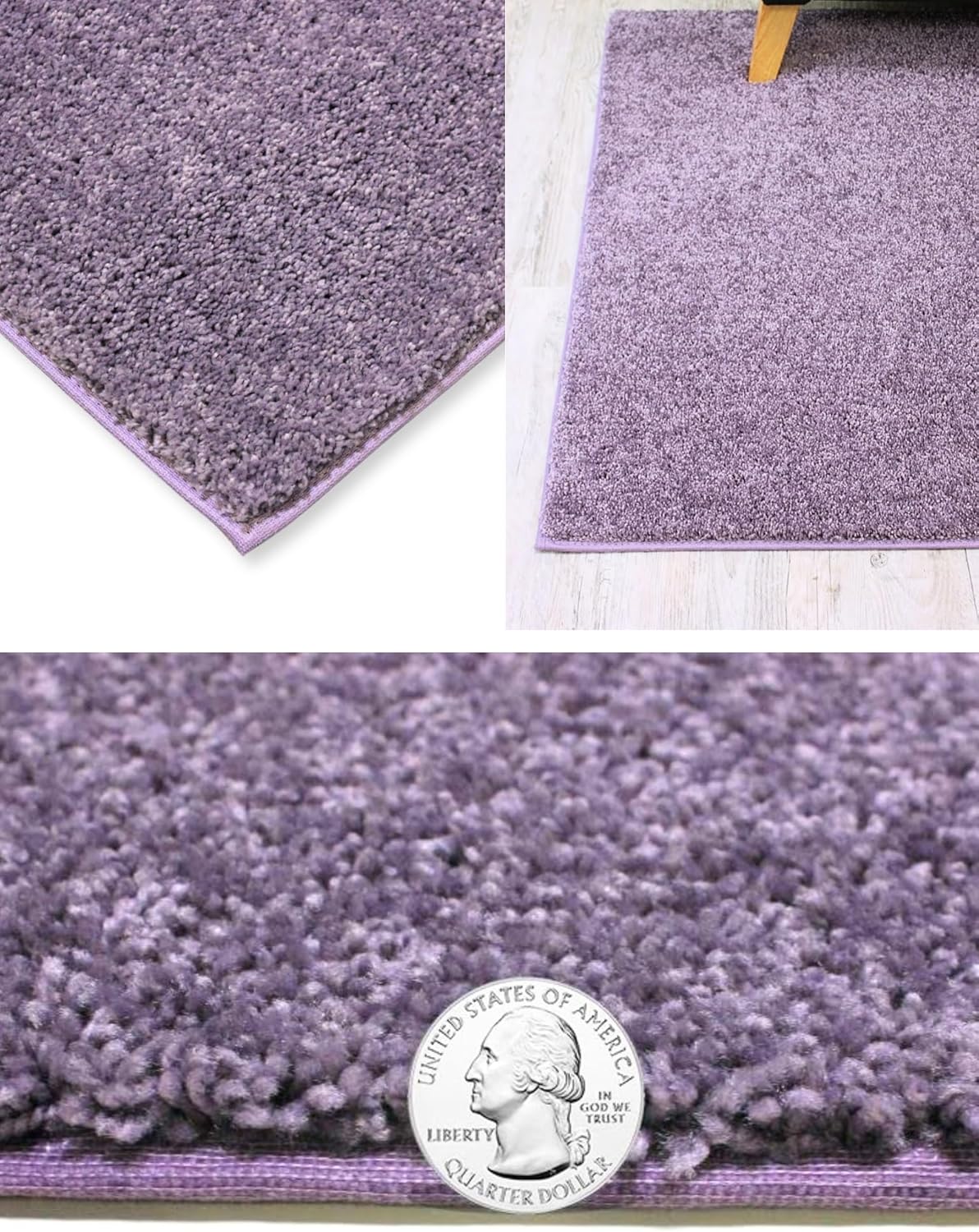 KOECKRITZ Soft and Colorful Kids Classroom Area Rugs (Passes Flammability Pill Test) Many Sizes and Bright Colors to Select from (7' x 7', Lavender)