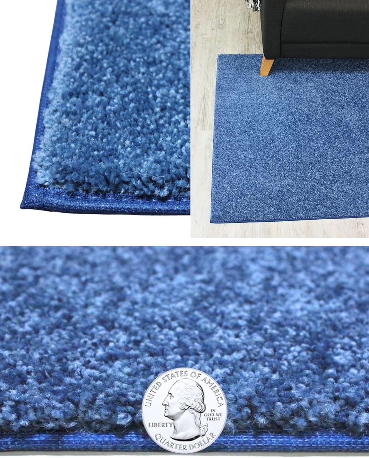 KOECKRITZ Soft and Colorful Kids Classroom Area Rugs (Passes Flammability Pill Test) Many Sizes and Bright Colors to Select from (4' Round, Royal)