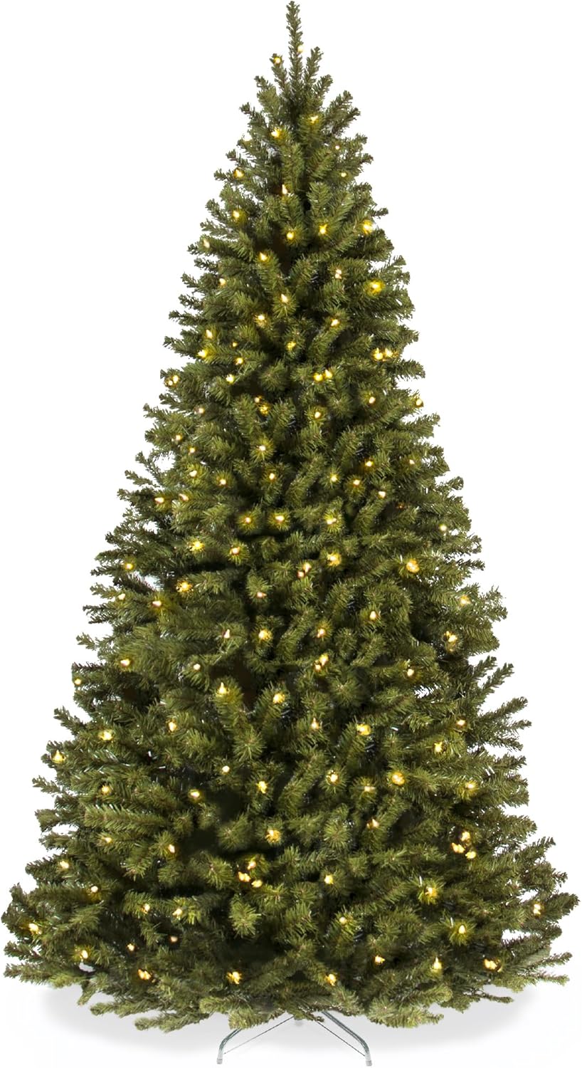 Best Choice Products 4.5ft Pre-Lit Spruce Artificial Holiday Christmas Tree for Home, Office, Party Decoration w/ 200 Incandescent Lights, 763 Branch Tips, Easy Assembly, Metal Hinges & Foldable Base