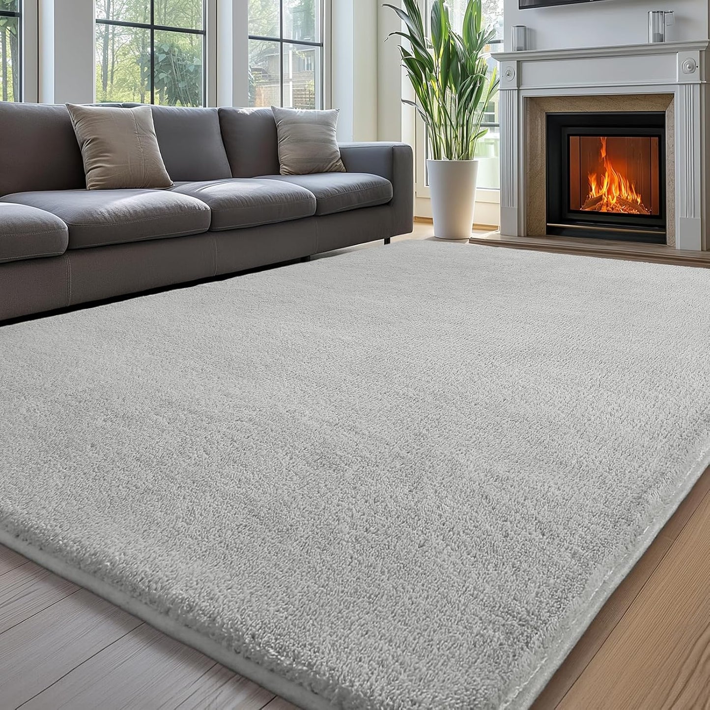 Sour Lemon 8x10 Area Rugs for Living Room, Soft Large Area Rug Fluffy Rugs for Bedroom，Machine Washable Area Rug Non Slip Carpet Rug for Living Room Playroom Kids Room Home Decor