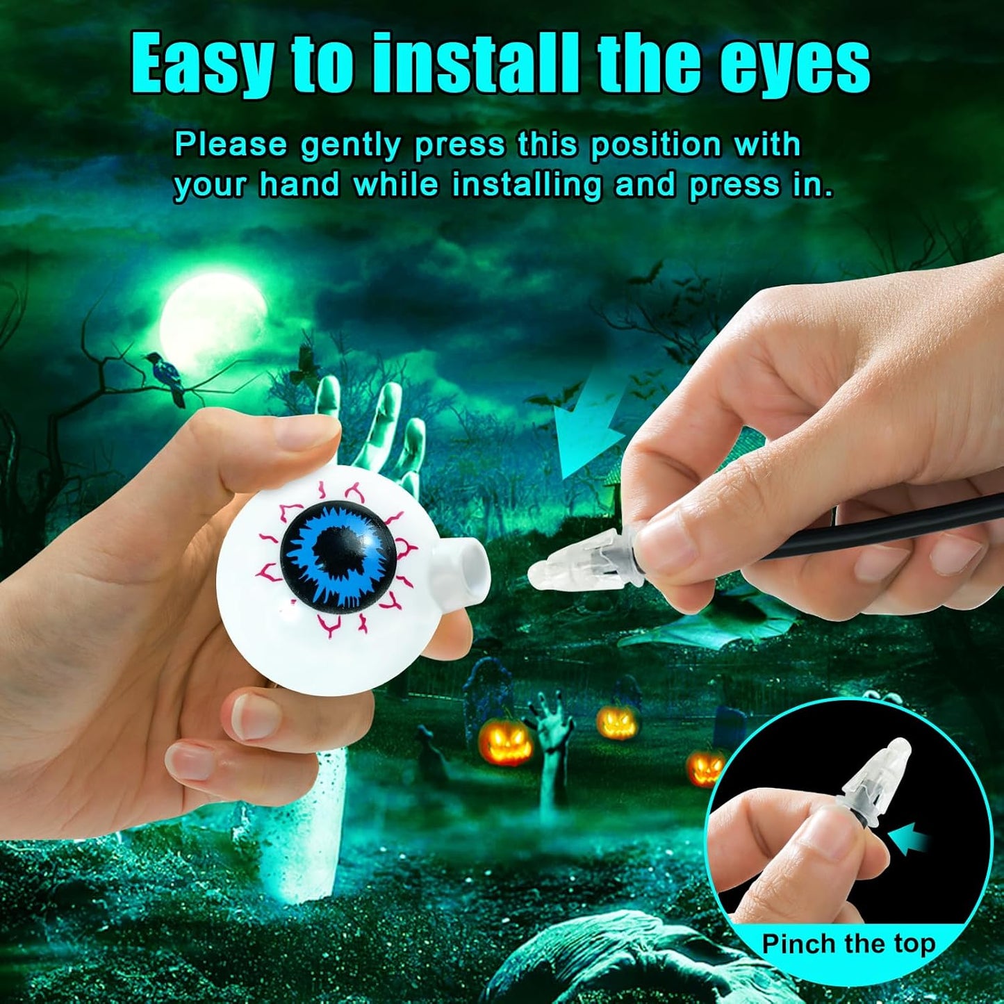 Solar Garden Lights Outdoor, Swaying Light Waterproof Solar Lights Outdoor for Yard Pathway Patio, Swaying Lawn Decor as Gardening Gifts for Women Holiday (Green, 4 Pack Halloween Decor)
