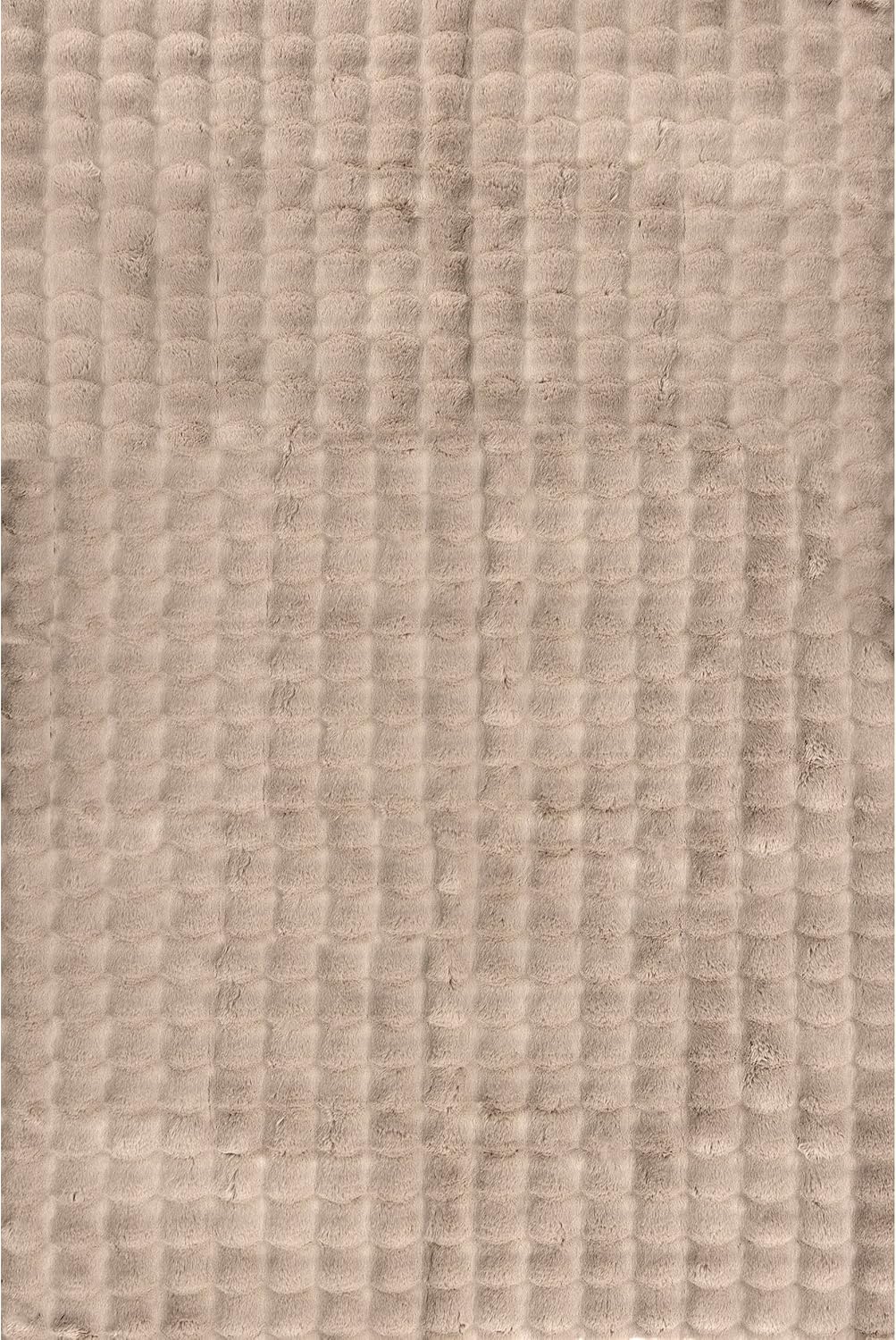 nuLOOM 5' x 8' Cozy Plush Area Rug, Machine Washable, Non-Slip, Soft Fluffy Shag Carpet for Living Room Bedroom Kids Room Nursery Home Decor, Jeni Taupe