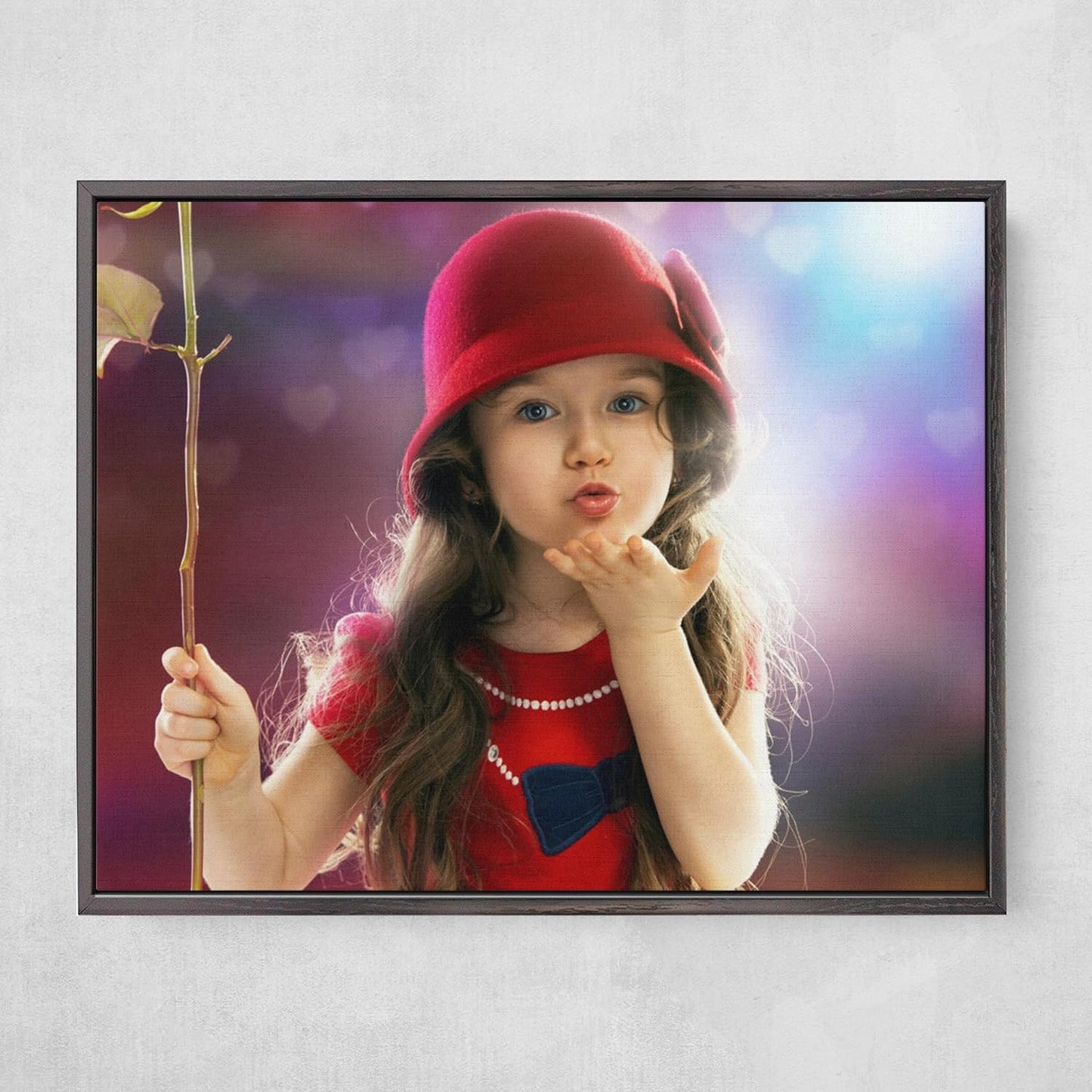 Personalized Custom Canvas Prints: Photo On Canvas (Black, 16x20) Transform Your Photos into Stunning Framed Wall Art Digitally Printed Photo To Canvas Ideal for Home Decor, Gifts Keepsakes.