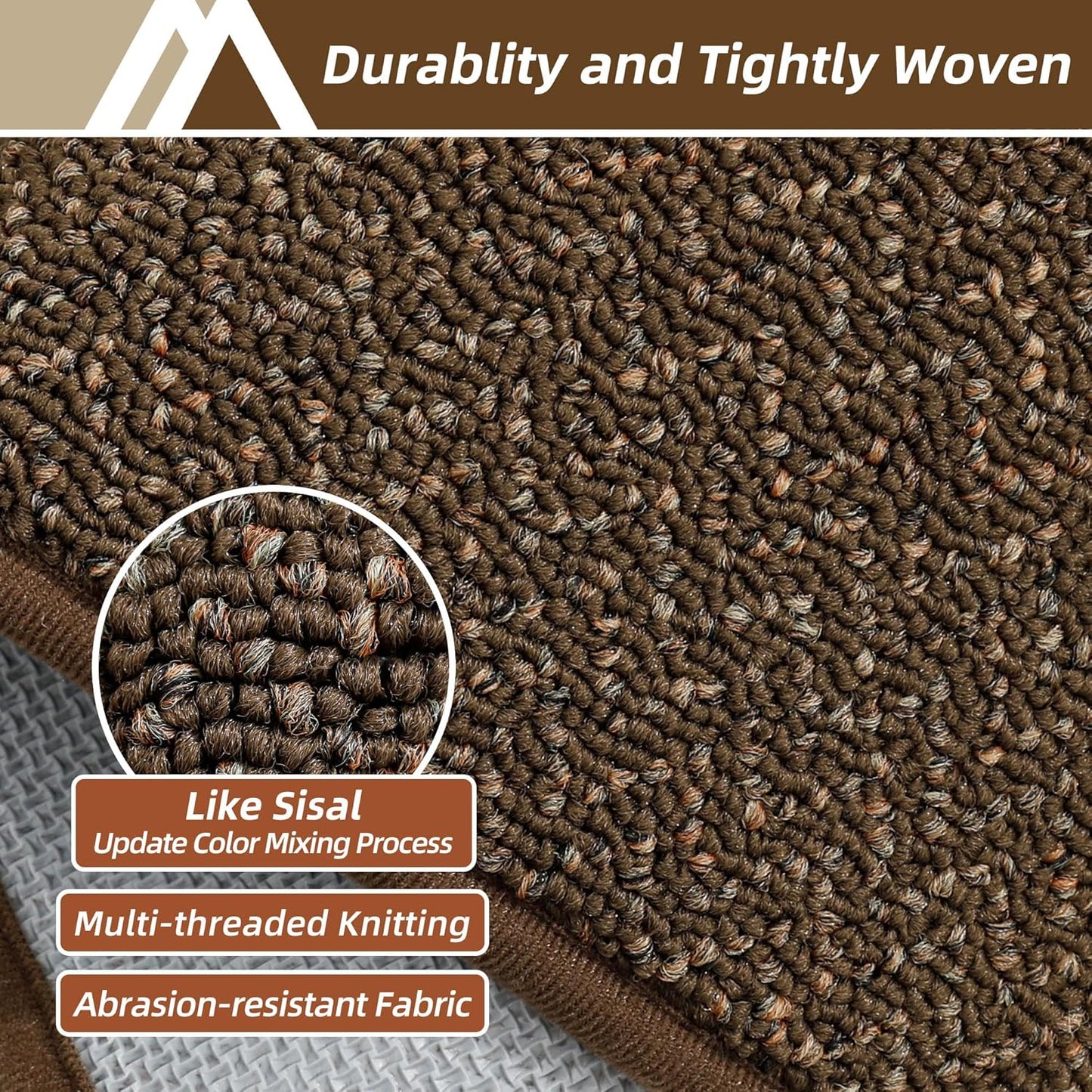 COSY HOMEER-Door-Mat 32"x48" Non Slip Absorbent Entryway Rugs Dirt Trapper Doormats Washable Entrance Mats Low Pile Welcome Floor Mat for Front Back Door and Entry Mats,Brown