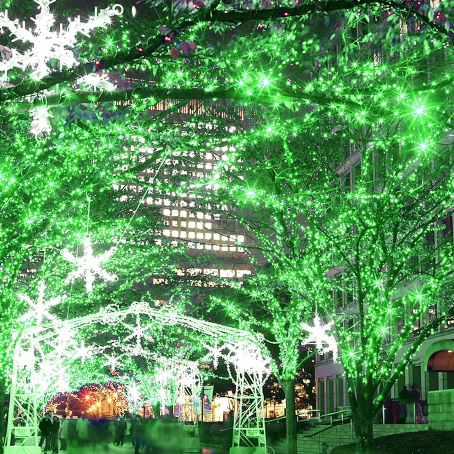 HOME LIGHTING 200 LED 66FT Christmas String Lights, St Patricks Day Fairy Lights with 8 Lighting Modes, String Mini Light Plug in for Indoor Outdoor Tree Garden Wedding Party Decoration, Green
