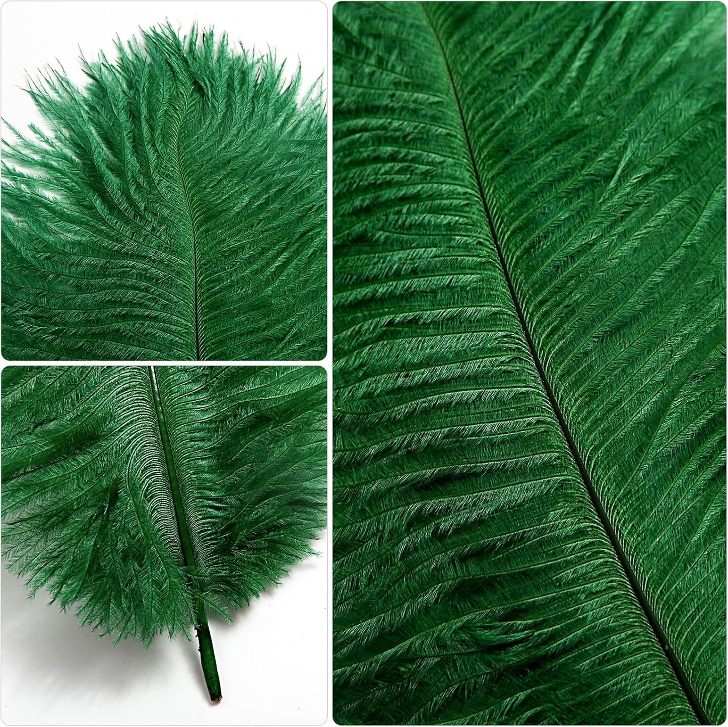 THARAHT 24pcs Ostrich Feathers Natural Bulk 10-12Inch 25cm-30cm for Wedding Party Centerpieces Easter Gatsby Flower Arrangement and Home Decorate Ostrich Feathers,Cyan