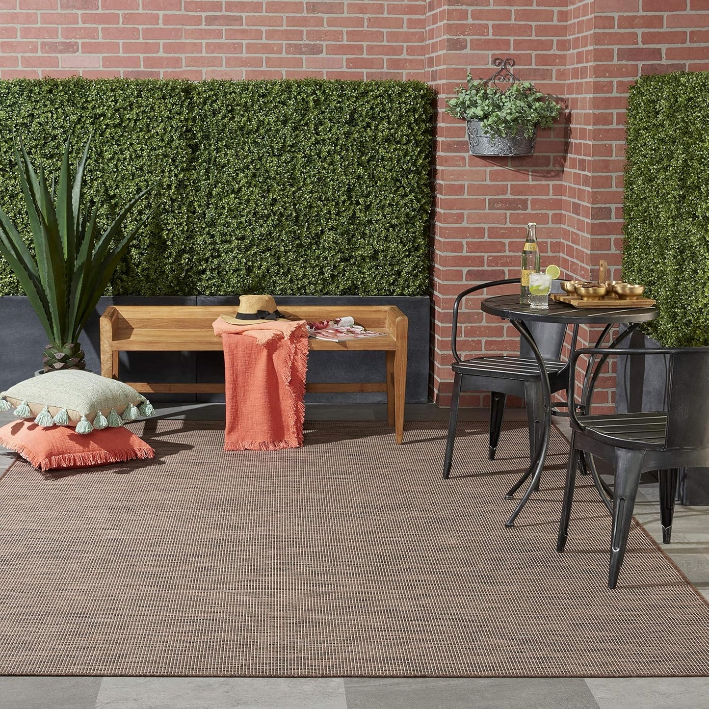 Nourison Home Positano 6' x 9' Natural Fabric Modern Area Rug (6' x 9')