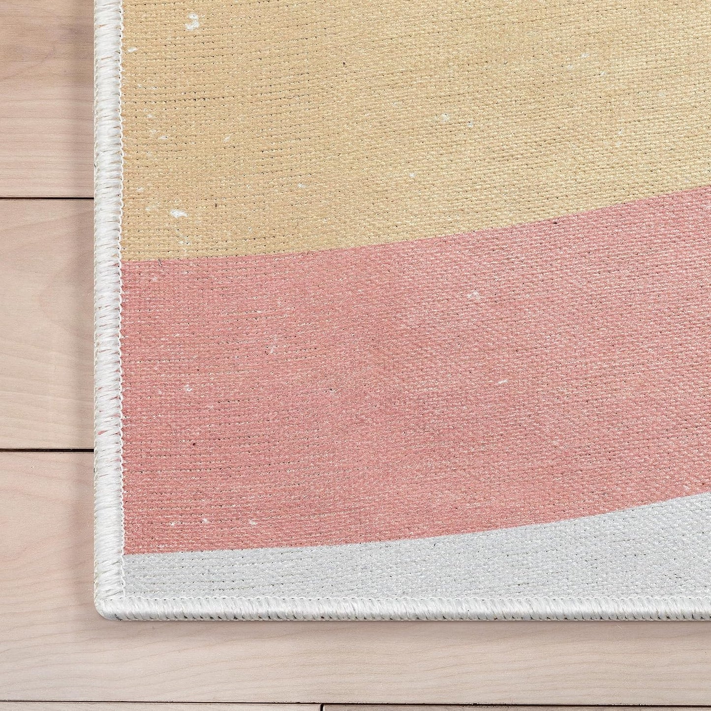 Well Woven Kids Rugs Rainbow 7'7" x 9'10" Multi Color Modern Flat-Weave Playroom Area Rug