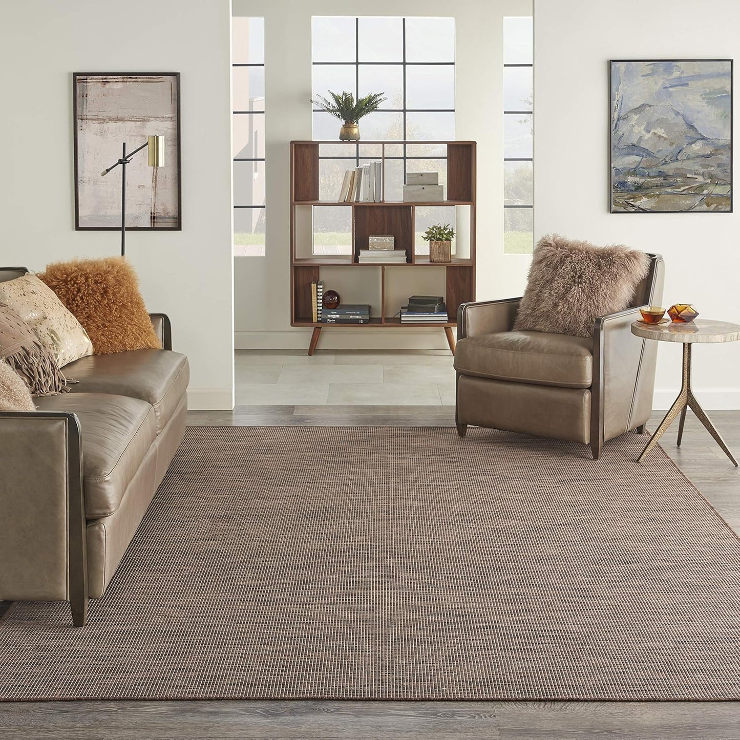 Nourison Positano Indoor/Outdoor Natural 10' x 14' Area Rug, Easy Cleaning, Non Shedding, Bed Room, Living Room, Dining Room, Backyard, Deck, Patio (10x14)