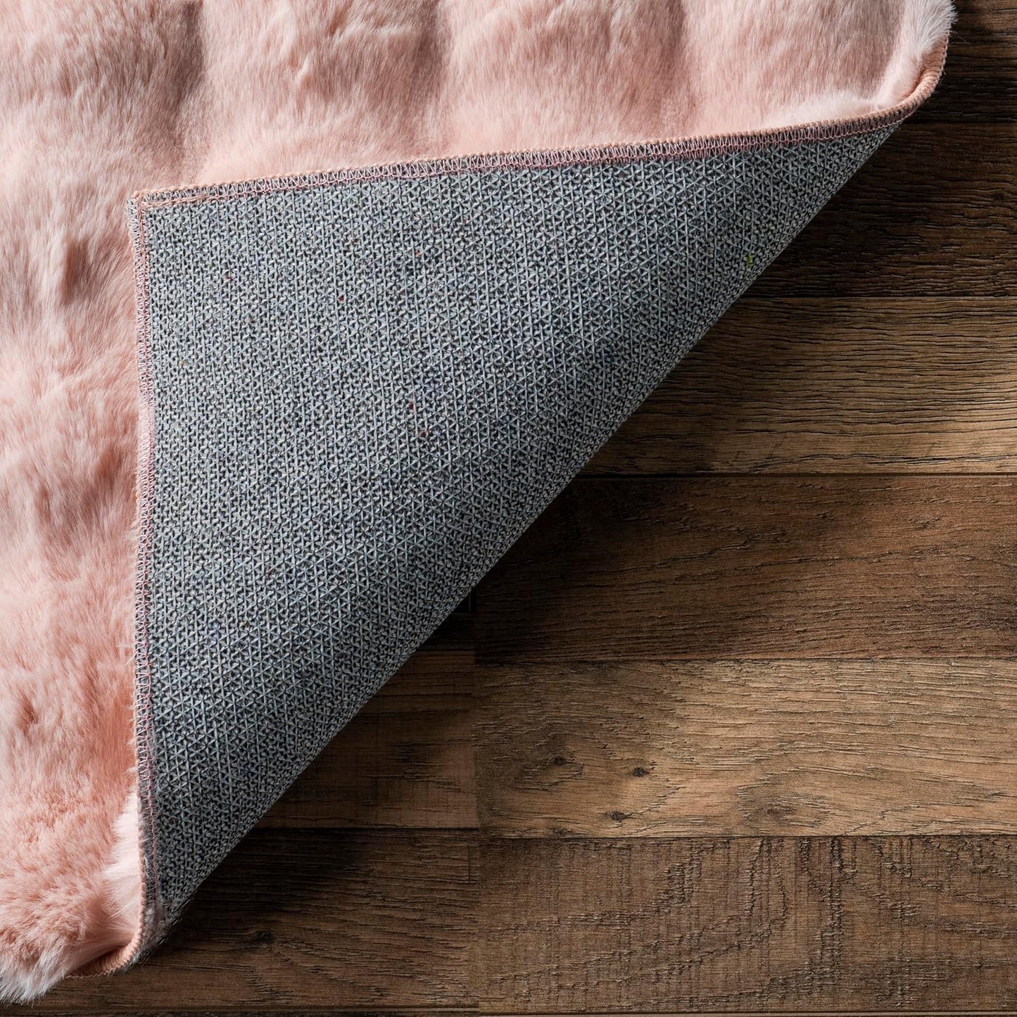 nuLOOM 7'6' x 9'6' Cozy Plush Area Rug, Machine Washable, Non-Slip, Soft Fluffy Shag Carpet for Living Room Bedroom Kids Room Nursery Home Decor, Jeni Blush