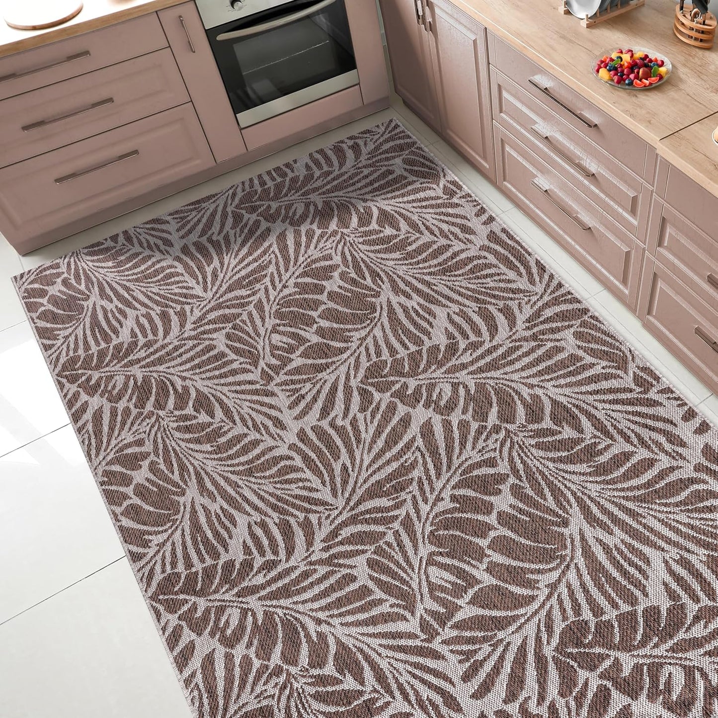 Keen Home Design Terrace Outdoor Area Rug - 6x9 Washable Indoor/Outdoor Rug for Patio, Kitchen, Balcony, Beach, Garden, Deck and Porch, Size: 6'x8'10"
