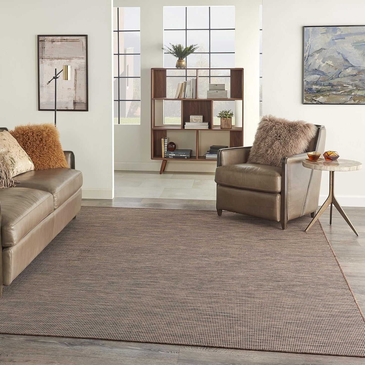 Nourison Positano Indoor/Outdoor Natural 10' x 14' Area Rug, Easy Cleaning, Non Shedding, Bed Room, Living Room, Dining Room, Backyard, Deck, Patio (10x14)