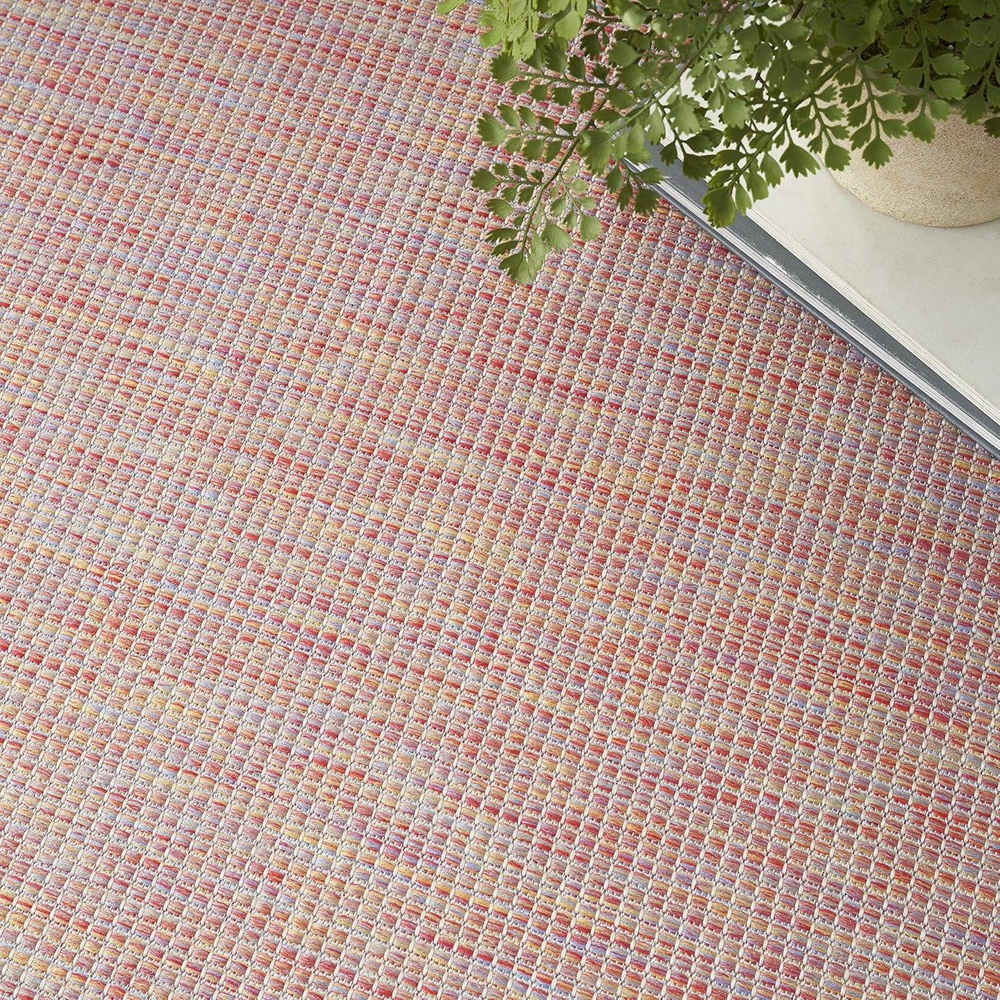 Nourison Home Positano Indoor/Outdoor Rainbow 3' x 5' Area Rug, Easy Cleaning, Non Shedding, Bed Room, Living Room, Dining Room, Backyard, Deck, Patio (3x5)