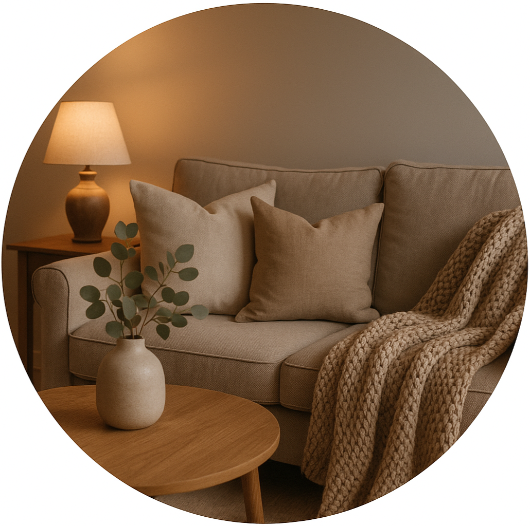 circle photo of home decor and make sure it a real photo